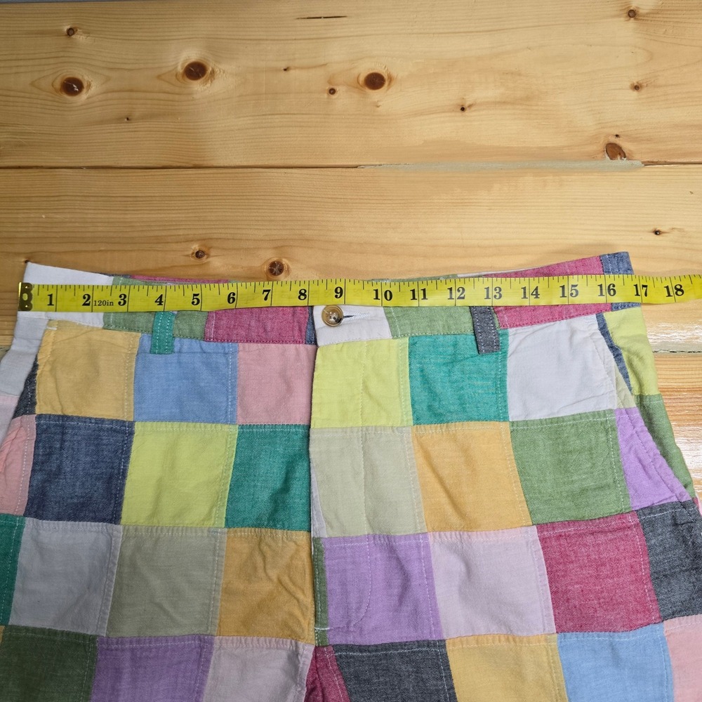 Orvis Patchwork Pants Mens 34 Multi Color Cotton Straight Leg Preppy Coastal - Picture 7 of 11